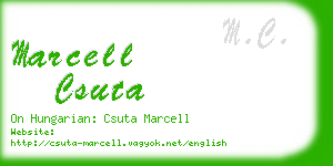 marcell csuta business card